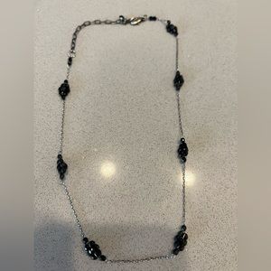 Black beaded necklace